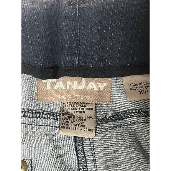 TanJay Petites Dark Wash Denim Bootcut Jeans, Size 10P - Picture 9 of 16